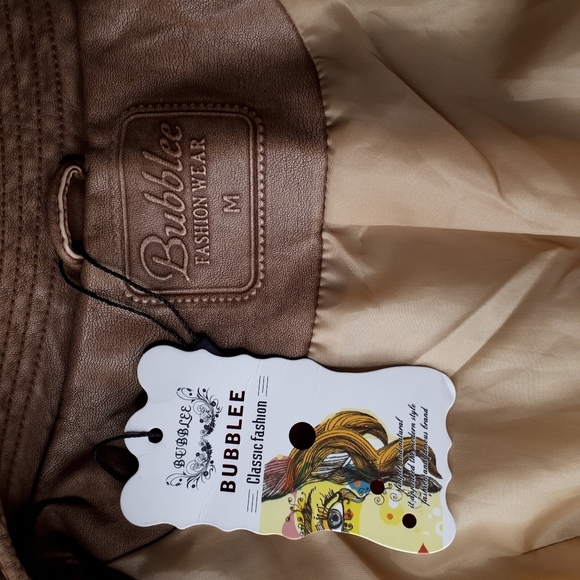 Bubblee Fashion Faux Leather Jacket Medium - Picture 6 of 7
